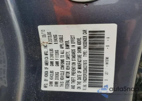 2013 Honda Accord Touring z USA, uszkodzony, nr VIN 1HGCR3F92DA037675